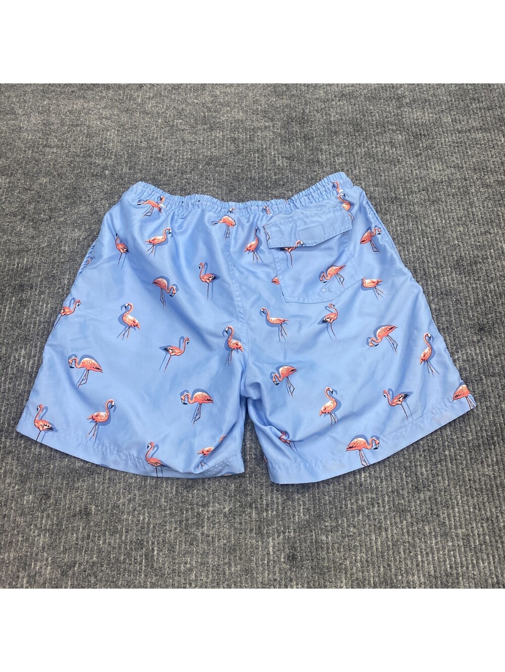 Lot Of 2 Club Room Swim Trunks Lined Shorts Men M Blue Pink Flamingo AOP Pockets - Picture 4 of 14